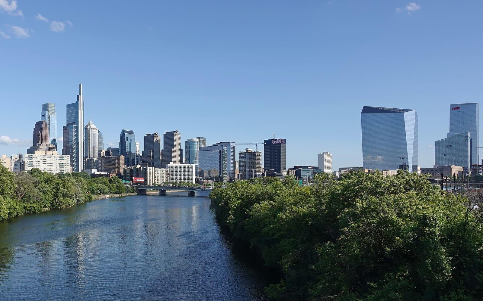 Center City Philadelphia skyline above the Schuylkill River